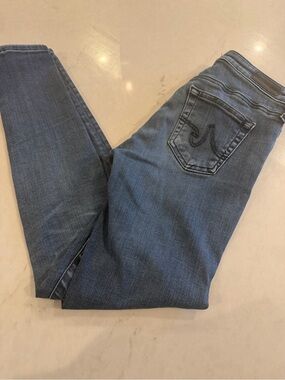 AG Women's teen  Mid Wash Blue Slim Jeans 25R
